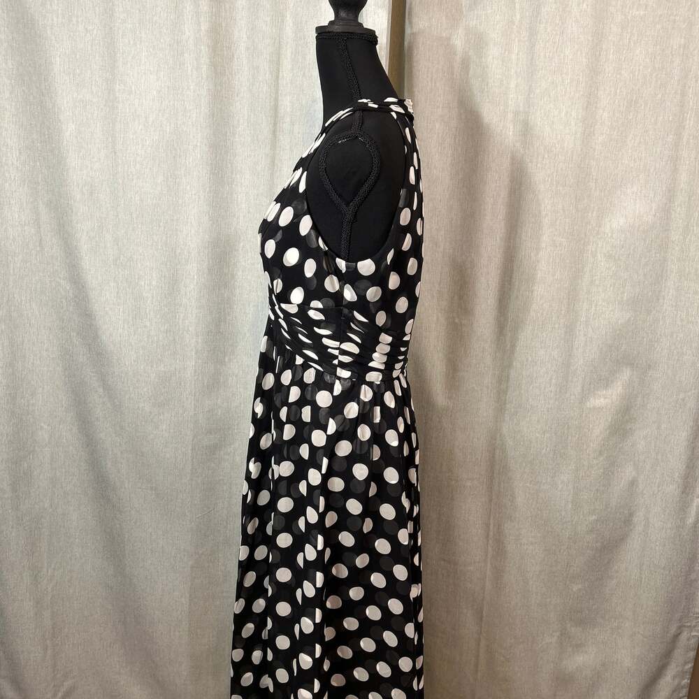 White House Black Market Polkadot Silk Sleeveless Dress - Picture 3 of 7